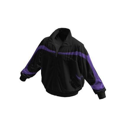 Black & Purple Designer Tracksuit Top