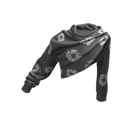 Grey Denim Tears Raised Hoodie