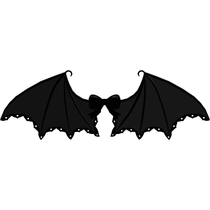 ♡ Spooky Laced Black Bat Wings