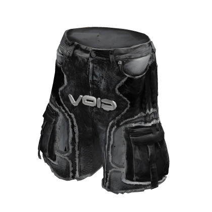 Black Void Denim Shorts