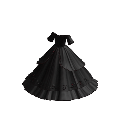 ♾️ Black Elegant princess gown
