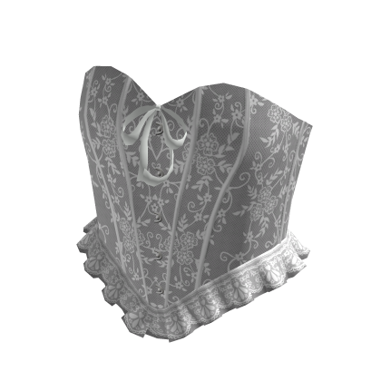 Ruffle Lace Corset White