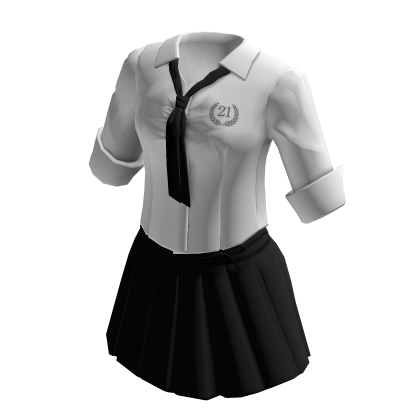 White Black School Uniform Outfit