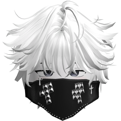 White Hair With Mask Emo