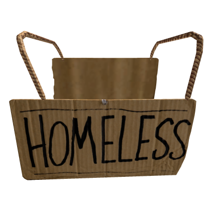 Homeless Cardboard Sign Two Side