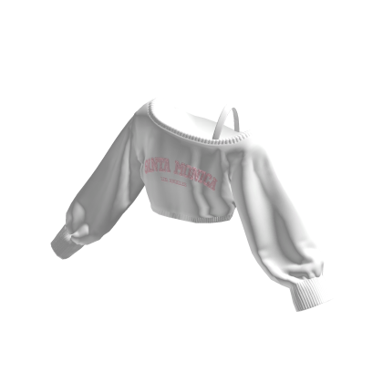 Santa Monica Off Shoulder Oversized Shirt Cropped