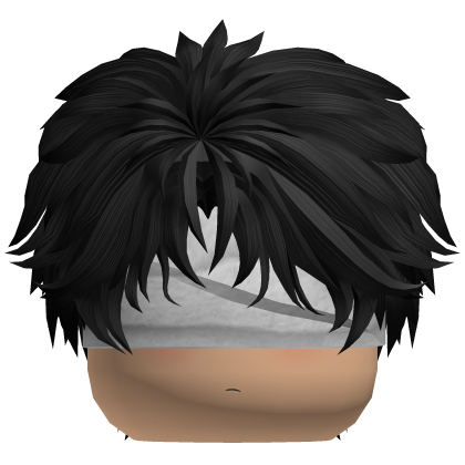 [💸CHEAP] Messy Black Hair Blindfold Emo Anime Boy