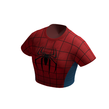 T-Shirt Crop Spiderman Y2K