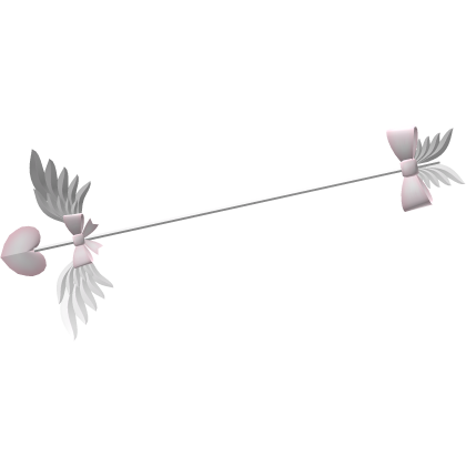 Angelic Valentines cupid's arrow - pink/silver