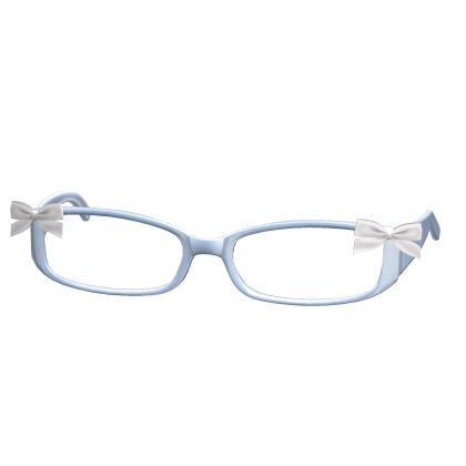 Delicate Sky Blue & White Coquette Nerdy Glasses