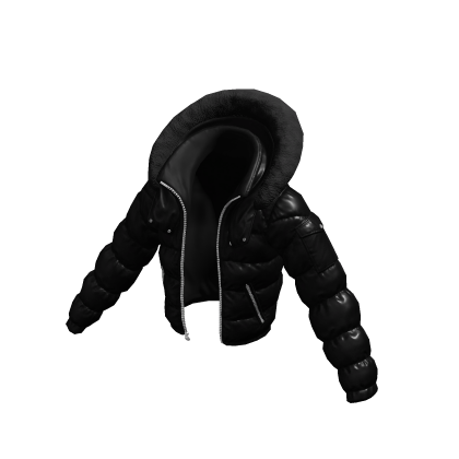 Black Puffer Jacket Oversized Monclizzy Winter Y2K