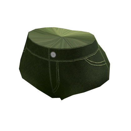 Dark Green Jean Shorts