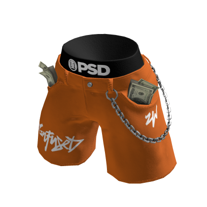 Orange - Money Short Pants