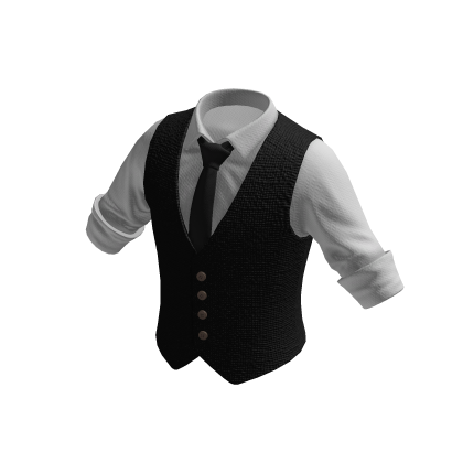 White Shirt & Formal Black Vest
