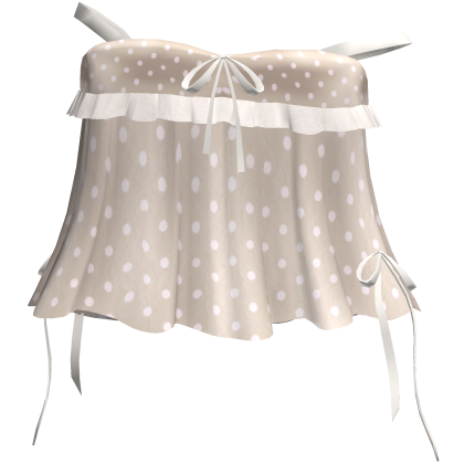 Cute Brown Deer Polka Dot Dress w Ribbons