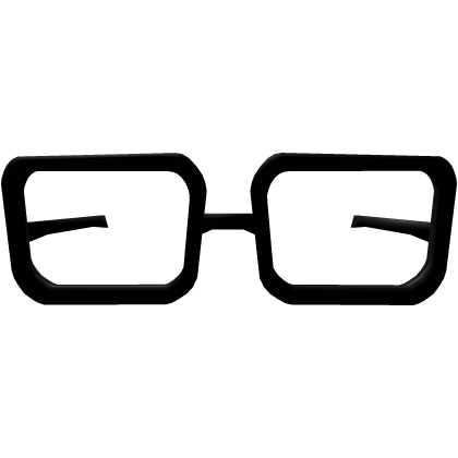Wii Mii Low Poly Black Glasses