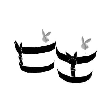 Cute Bunny Leg Bands Black
