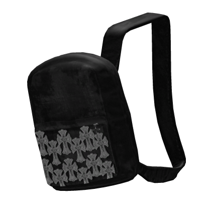 Black Backpack With White Crosses Emo Y2K 1.0