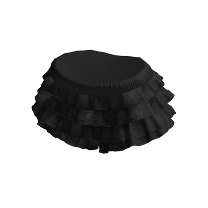 Ruffle Lace Bloomer Shorts (Black)