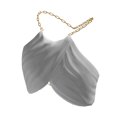 Crop Top With Chain White