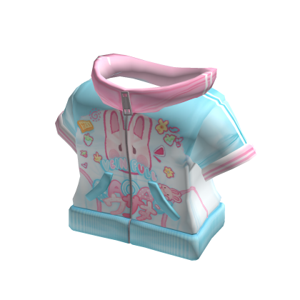 ♡ Kawaii harajuku cyan short sleeved sport jacket