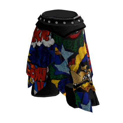 iBLOX - Layered Comic Pop Jort Skirt