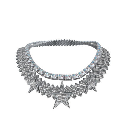 4.0 star chain w silver cuban link & tennis chain 