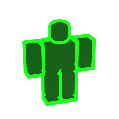 (1.0) Neon Lime Full-Body Outline Aura Green