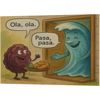 Ola Ola Pasa Pasa Meme Cuadrado Enorme