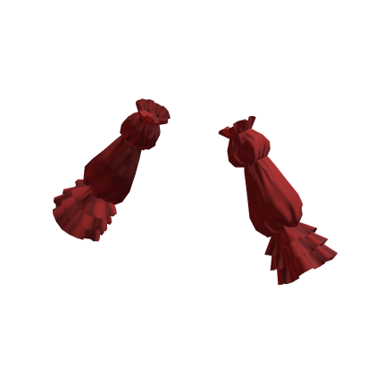 Ruffle Puffy Long Arm Sleeves Red