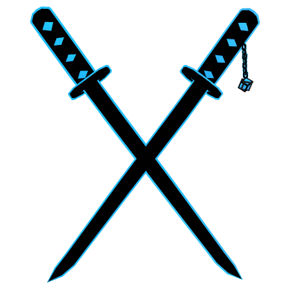 Dual Neon Blue Katana