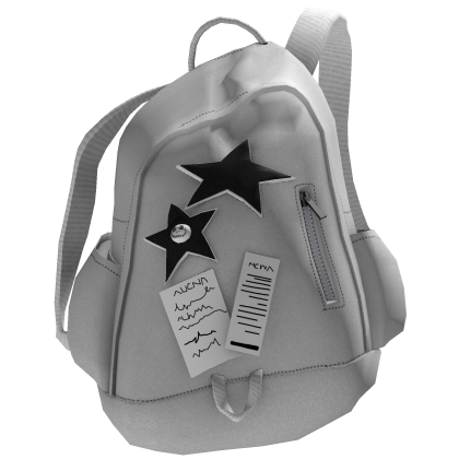 Y2K Grunge Preppy Backpack White Stars