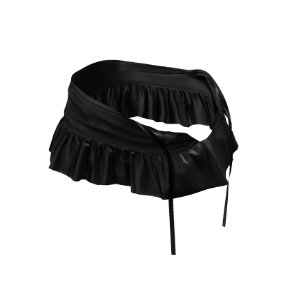 Silk Ribbon Miniskirt (Black)