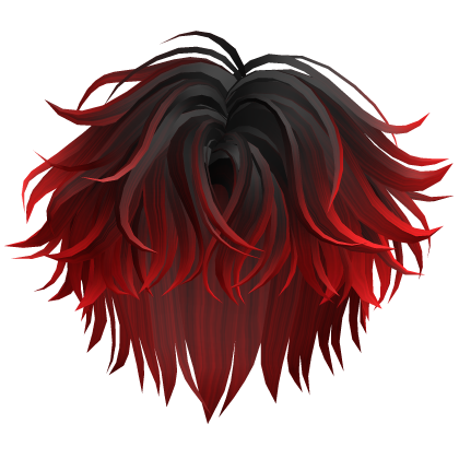 Black&Red Messy Middle Part Hair