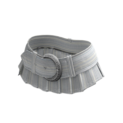 White Striped Micro Belt Skirt