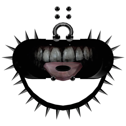 black emo gothic cheek retractor piercings tongue