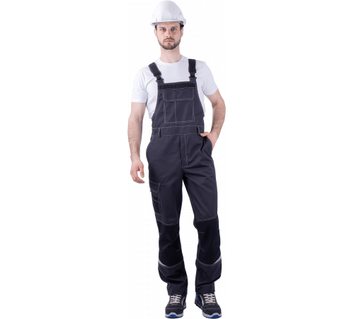 Полукомбинезон ТУРБО SAFETY летний, т.серый-черный