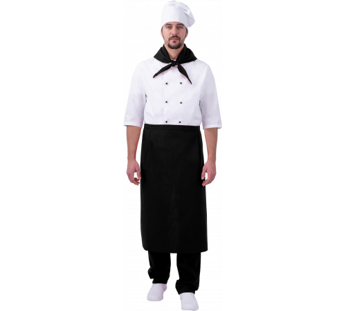 Костюм ШЕФ-ПОВАР, белый-черный