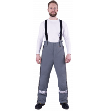 Брюки ХАЙ-ТЕК SAFETY зимние, серый-черный