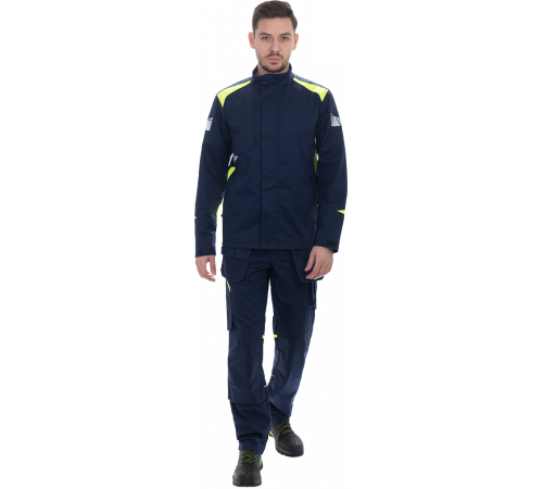 Куртка ACTIVE FLEX / АКТИВ ФЛЕКС, летняя, т.синий-флуоресцентный желтый