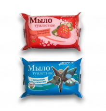 Мыло туалетное 100 г. в цветной упак.