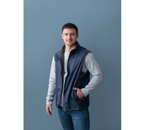 Жилет мужской STAN таффета 210T, 65, 24N, Синий (16)