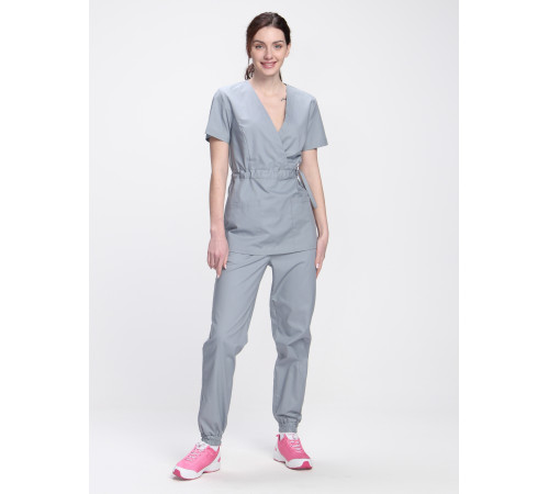 Костюм женский MedLine Марина (тк.Коттон-Рич,130), серый в Саках