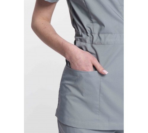 Костюм женский MedLine Марина (тк.Коттон-Рич,130), серый в Саках