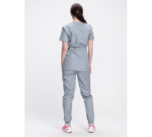 Костюм женский MedLine Марина (тк.Коттон-Рич,130), серый в Саках