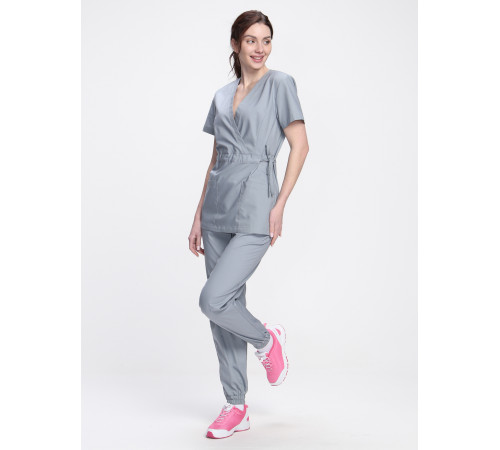 Костюм женский MedLine Марина (тк.Коттон-Рич,130), серый в Саках