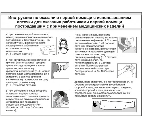 Аптечка ФЭСТ первой помощи работникам футляр из полистирола 266х220х80 (3764) в Севастополе