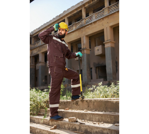 Костюм Троя (куртка + брюки)											, 100% хлопок, коричневый
