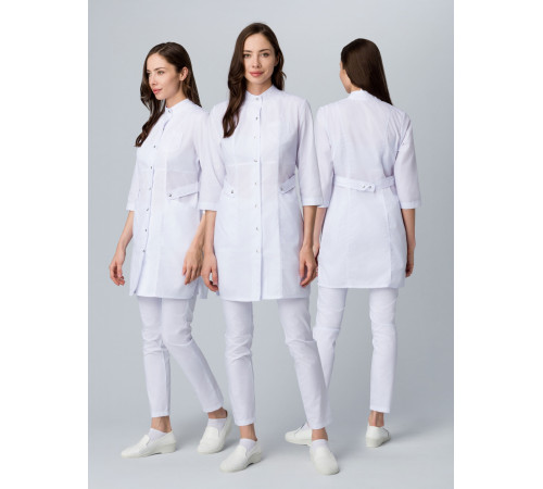 Халат женский MedLine Ева (тк.Смесовая,120), белый в Керчи