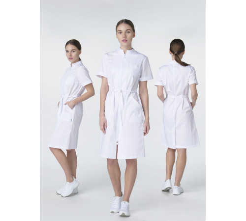 Халат женский Сансара-005 (тк.Смесовая,160) MedLine, белый в Евпатории
